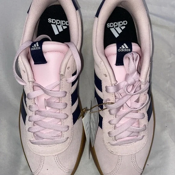 Adidas Court 3.0 Pink and Blue Women's Athletic Shoes - Picture 7 of 9